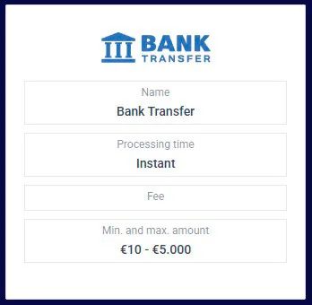 πληρωμές μέσω τραπεζικής μεταφοράς